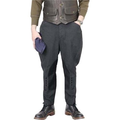 YUTU&MM mei mei homemade gray breeches mens spring new suit fabric trousers knight pants bloomers couple casual pants