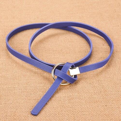 Womens knot belt womens decoration simple hundred matching skirt dress black Korean leisure thin belt