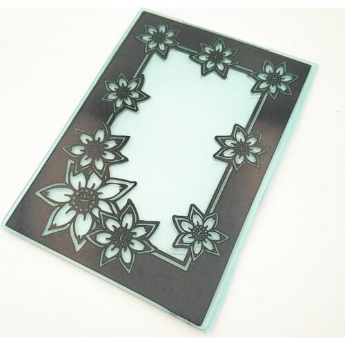 10.5x14.5cm Flower box Embossing folders Plastic bump Scrapbooking DIY Template Fondant indentation Cake Photo Album Card Make