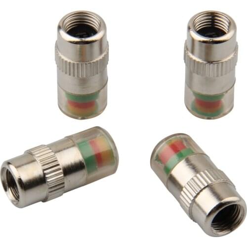 4PCS 2.4Bar 30PSI Car Auto Tire Pressure Monitor Valve Stem Caps Sensor Indicator Eye Alert Diagnostic Tools Kit