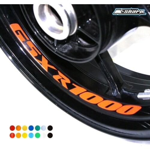 8 X CUSTOM INNER RIM DECALS WHEEL Reflective STICKERS STRIPES FIT SUZUKI GSXR 1000