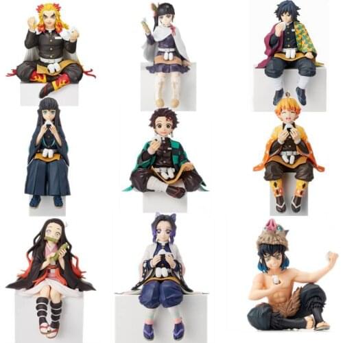 9 Styles Premium Chokonose Kimetsu no Yaiba Anime Figure Agatsuma Zenitsu Hashibira Inosuke Action Figure Demon Slayer Figurine