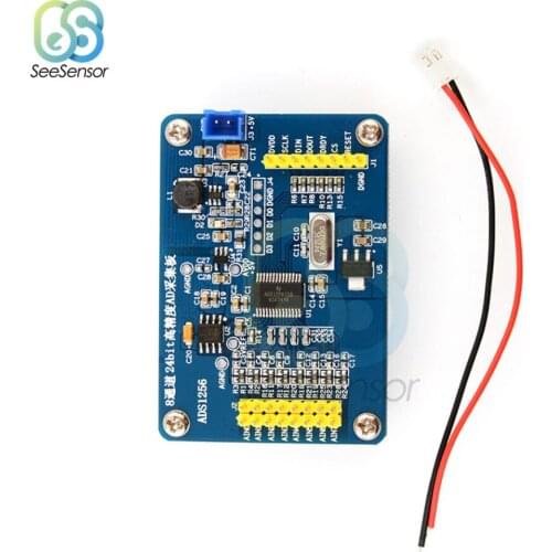 ADS1256 24 bit 8 channel ADC AD Analog to Digital Module High precision ADC Collecting Data Acquisition Card