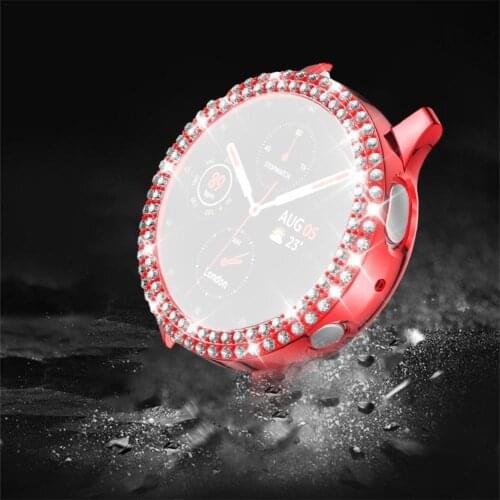 Diamond case For Samsung galaxy watch active 2 1 40 Galaxy 44mm coverage Screen Protection Watch Protector active Full bump D8N7