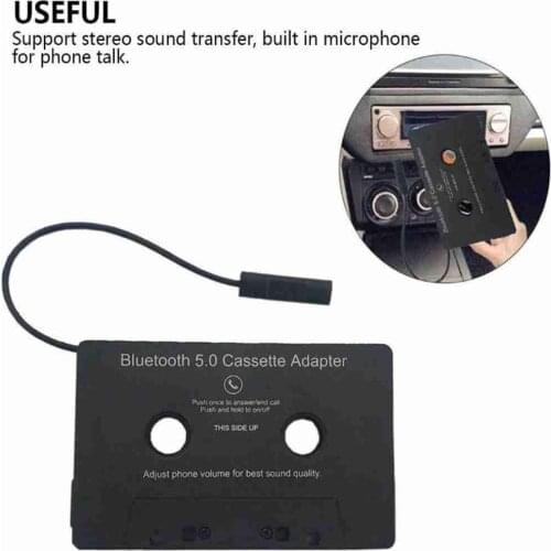Car Tape Cassette Audio Aux Adapter Smartphone Cassette Adapter Bluetooth 5.0 Converter Aux Stereo Music Car Cassette Player