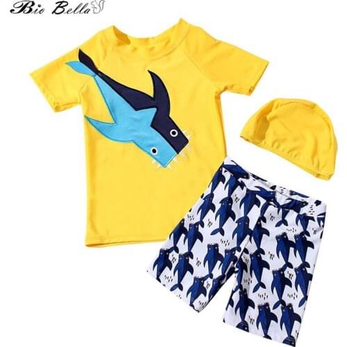 Children Boys Swimwear Fashion Shark Cartoon Baby Boys Swimsuit Swimming Bathing Boys Bathing Suit Cosplay Cute Swimwear 1-5Y