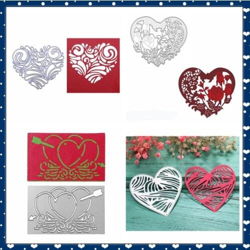 Heart Metal Cutting Dies Stencils DIY Handcraft Scrapbooking Album Paper Cards Craft Decoration Embossing Template New