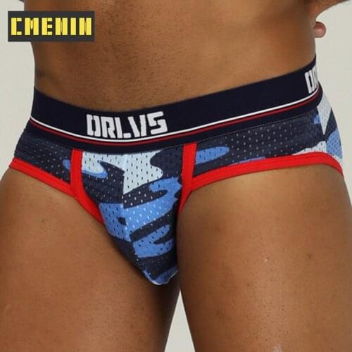 Camouflage Men Underwear Briefs Mens Mesh Underpants U Pouch Male Panties Mens briefs Sexy Gay Underwear Brief Lingerie Bikini