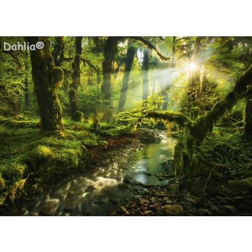 Green forest scenery Fantasy Handmade Needlework Embroidery DIY Cross Stitch Kits Crafts 14CT Unprinted Home decor wall Arts