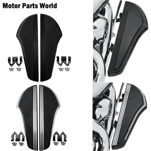 Motorcycle CNC Floorboard Rubber Driver Footrest Non-slip Pedal For Harley Touring Road Glide Road King Electra Glide FLHX Dyna