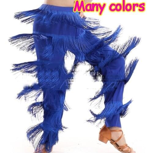 New Arrival Cheap Women Ladies Girls Fringe Latin Dance Pants Jazz Samba Fringe Dance Pants