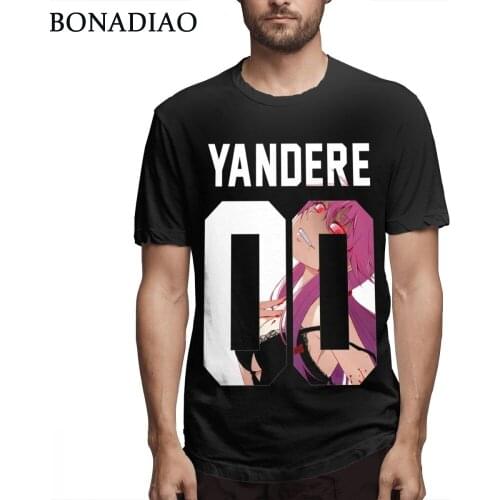Future Diary Mirai Nikki Yuno Yandere T-shirt Male New Arrival T-Shirt O-neck S-6XL Casual Unisex Camiseta
