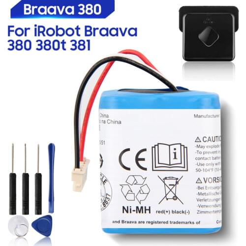 Original Replacement Battery For iRobot Braava 381 380 380t MINT 5200 5200C Genuine Battery 2000mAh