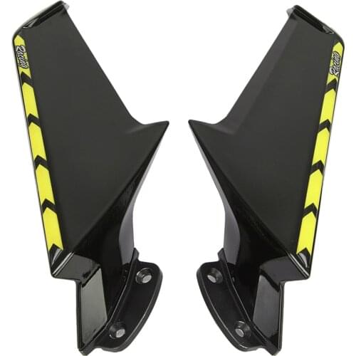 For Kawasaki ZX6R Motorcycle Fixed Wind Aerodynamic Wing Rearview Mirror Wind Flow Front Fairing Side Spoiler Winglets 03-04