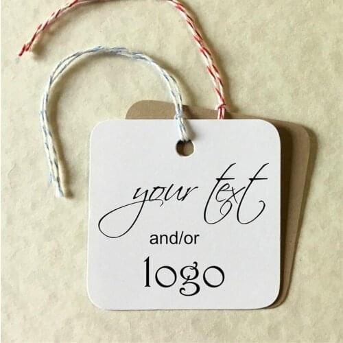 Personalized Tags - large custom tags 2.5" . product packaging supplies . Customised merchandise clothing knitting tags