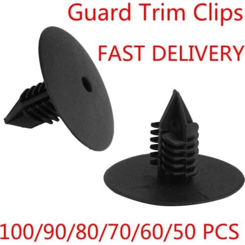 100pcs Plastics Clips For Renault Megane Wheel Arch Lining Splash Guard Trim Spruce Clips Car Decoration Fender Car Accessories