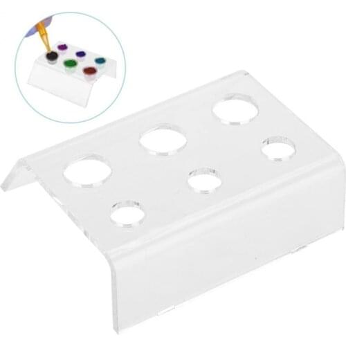 6-hole tattoo transparent microblade ink cup paint container acrylic permanent makeup cap holder bracket