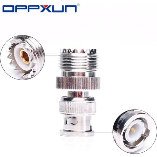 OPPXUN Radio Antenna BNC Male Plug Changeover to UHF SO239 Female Jack RF Adapter Conversion Transform Socket Connector Coaxial