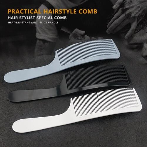 Professional Curved Shaver Hair Clipper Cutting Comb Barber Flat Top Comb Anti Static Barber Hairdressing Comb Hair Cutting Comb