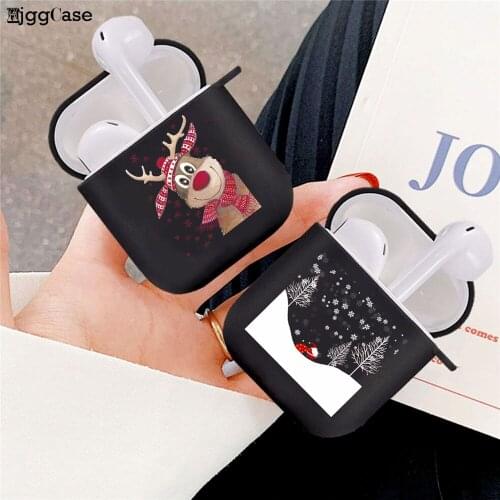 Christmas Case For Airpods 3 Black Frosted Soft Silicone Cover For Airpod 3 Pro New Year gift Wireless Bluetooth Earphone Cases