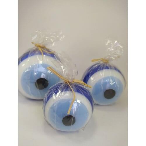 Evil Eye Candle Set 10-8-7 cm Turkish Amulet Talisman Boho Home Decor Protector Goodluck Nazar Boncugu Ojo Turco