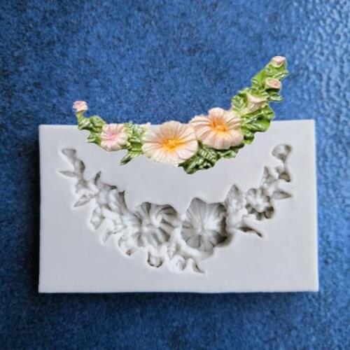 DIY Flower Vine Fondant Silicone Molds Cake Chocolate Icing Cake Baking Decorating Tools A972