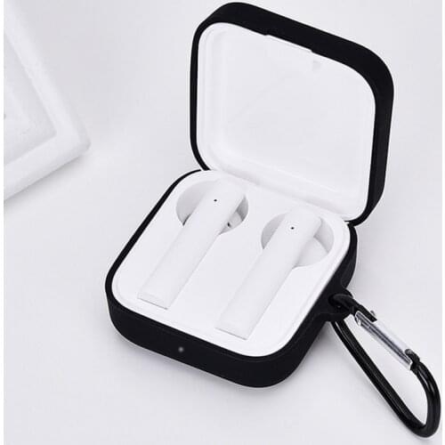 Silicone Earphone Case For Xiaomi Mi Air 2 SE Protective Bluetooth Headphones Cover For Xiaomi Air2 SE Box With Hook