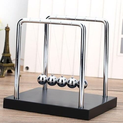 Newtons Cradle Steel Balance Ball Physics Science Pendulum Early Fun Development Educational Desk Toy Gift Home Decoration