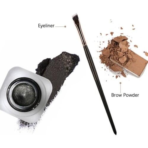 1Pc Oblique Angled Eyeliner Eyelash Eyebrow Brush Angled Eyebrow Brush Eye Make-Up Brush Portable Multi-function Eye Brush