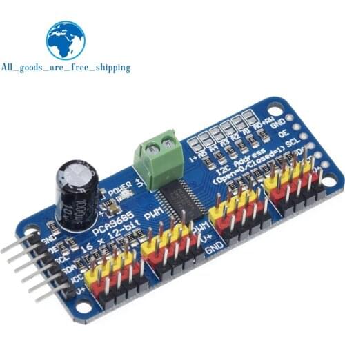 TZT 16-Channel 12-bit PWM/Servo Driver - I2C interface - PCA9685 for Arduino Raspberry Pi DIY Servo Shield Module