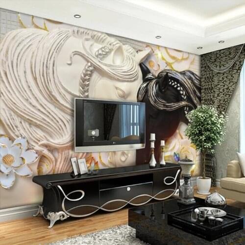 Custom papel DE parede 3d,Relief horse mural for the children room bedroom TV background wall paper