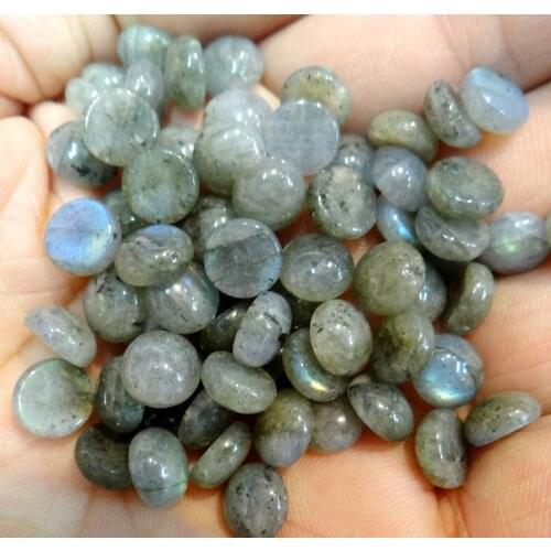 8mm Natural stone Turquoises labradorite Quartz crystal Cabochon Pendant for diy Jewelry making necklace Accessories30PCS