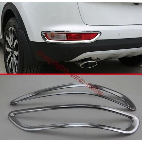 ABS Chrome RearFog Light Lamp Cover Trim Molding Bezel Garnish For KIA Sportage 2016 2017 2018