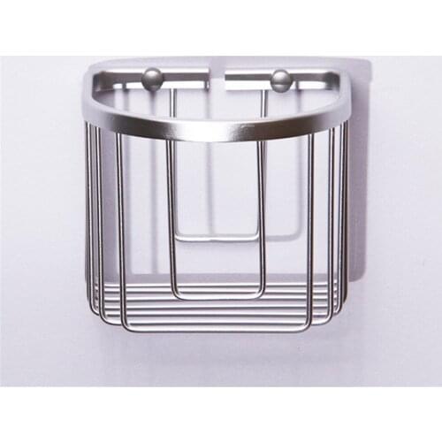 Toilet Paper Basket shower caddy Aluminum Bathroom Shelves Wall Mounted Holder Non-trace Storage Etagere salle de bain repisa