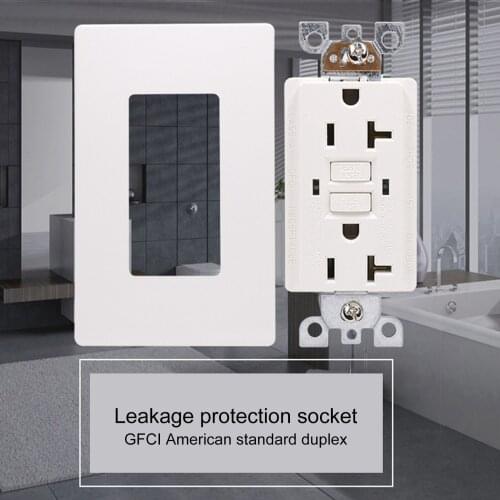 American Leakage Protection Switch Socket GFCI American Standard Wall Socket Duplex Socket High-quality Wall Socket Home Outdoor