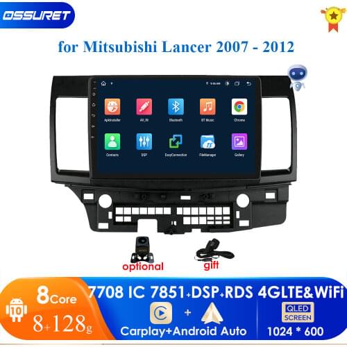 4G 64G autoradio 2 din Android10 4G LTE Car Radio Multimedia Video Player for Mitsubishi Lancer 2007-2017 WiFi BT carplay Stereo