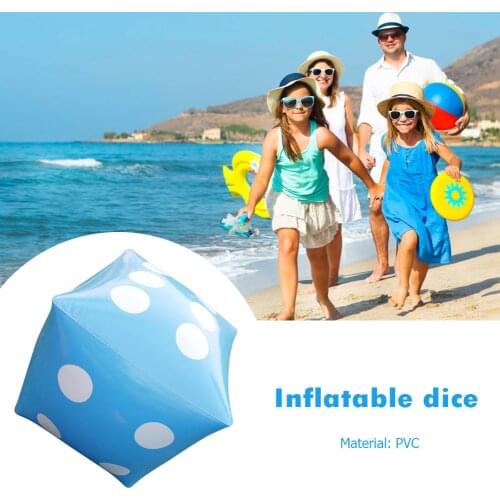 35cm Inflatable Blow-Up Cube Big Dice Multi-functional Classic Practical Toy for Family Playing Games Entertainment