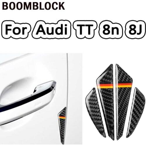 BOOMBLOCK Car door protector carbon fiber door side stickers Anti-collision Strips Sticker Auto For BMW Audi Tricolor Germany