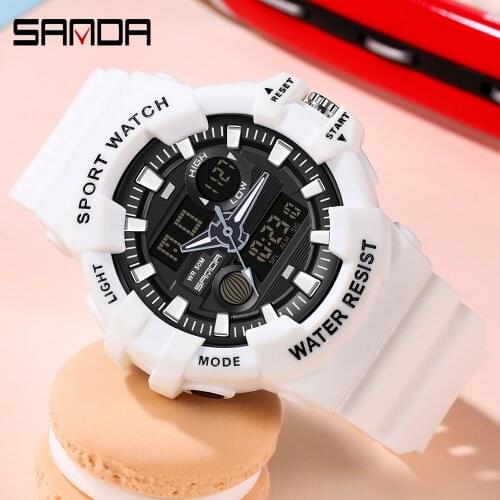 SANDA Sports Mens Watches Top Brand Luxury Military Quartz Watch Men Waterproof S Shock Wristwatches Relogio masculino 3037