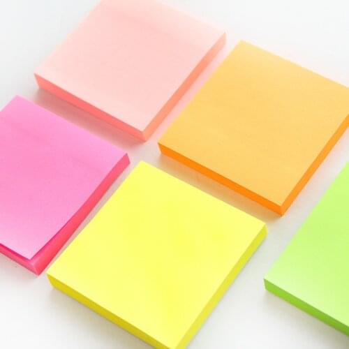 Macaron Color Blank Paper Memo Pads Self-Adhesive Portable Sticky Note Pad Sticker Stationery School Office Supplies