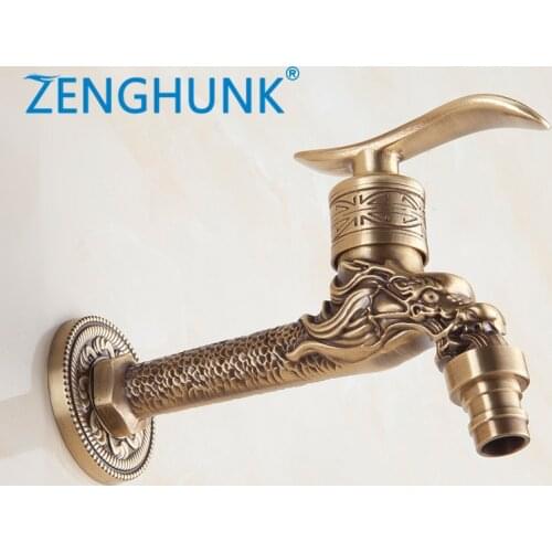 Decorative Outdoor Faucet Garden Bibcocks Tap Bathroom Washing Machine Faucet/mop Faucet Antique Bronze Small Faucet