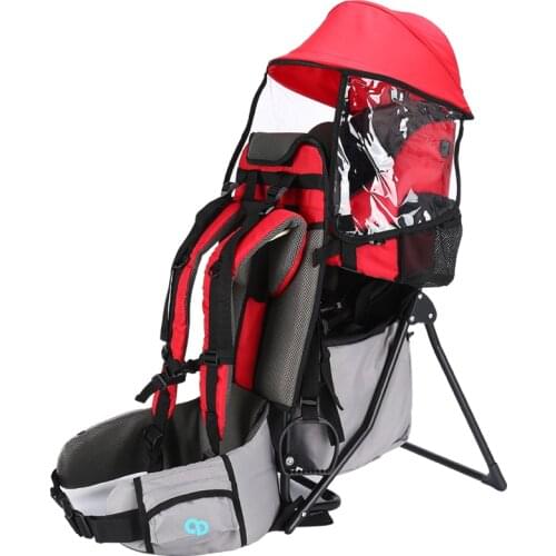 Baby hiking carrier with the rain cover, Aluminium Oxford Fabric outdoor baby Backpack carrier