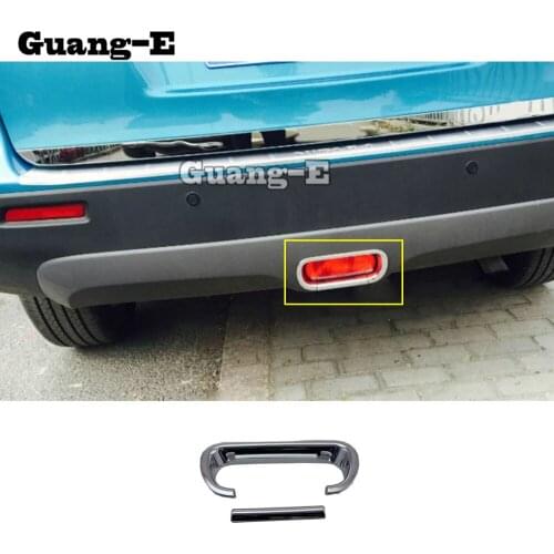 For Suzuki Vitara 2016 2017 2018 2019 Car Frame Stick Styling ABS Chrome Cover Trim Back Tail Rear Brake Skid Light Lamp 2pcs