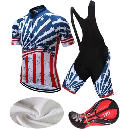 Mens Pro Cycling Jersey Set BIB Gel Shorts 2021 Summet Road Bike Clothing Team Dress Male Bicycle Clothes MTB Suit Uniform Kit