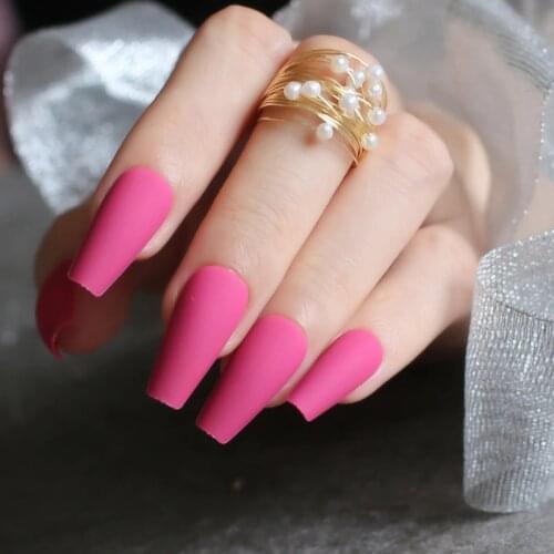 Vampire Matte Stiletto Salon art DIY false nails Black and white wine red Long coffin Salon Fake nails