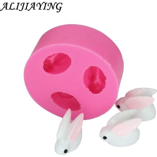 Easter Lovely rabbit Silicone Mold chocolate Fondant Cake Decorating Tools Polymer Kitchen Baking Accessories DY0006