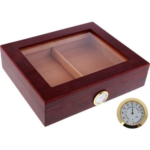 Portable Acoustic Guitar Hygrometer+Cigar Humidor Case for Guitar Parts Accessories
