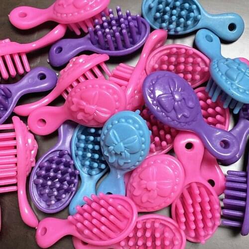 10Pcs/lot New Arrival 6CM Stereo Toy Combs For Barbies 1/6 Dolls Butterfly Patterns Comb Wholesale Doll Accessory Girl DIY Toy