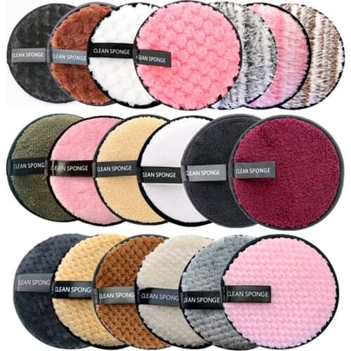 Removedor de maquiagem almofadas de toalhetes microfibra esponja limpeza almofadas ferramenta
