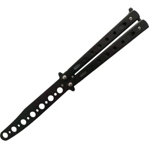 Butterfly Knife All-steel Practice Training Six-hole Butterfly Bladeless Metal Folding Knife Butterfly Knife Hand Tool comb